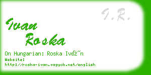 ivan roska business card